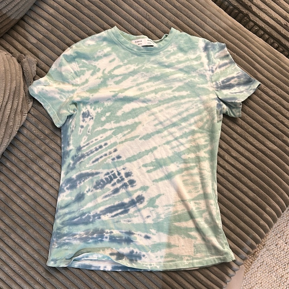 Proenza Schouler white and blue tie dye shirt